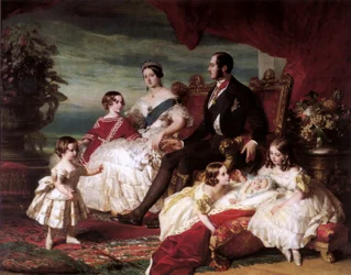 La regina Vittoria, il principe Alberto e i bambini